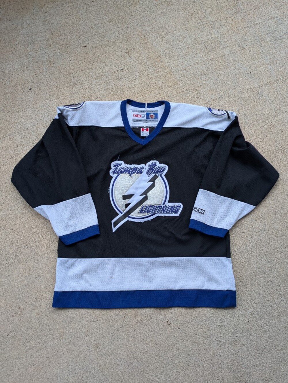 Vintage Tampa Bay Lightning Black & White Hockey Jersey